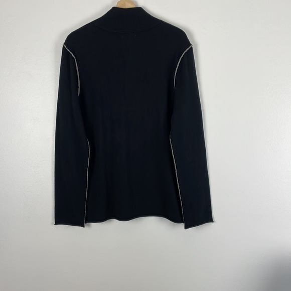 Carbon2Coblt Cashmere blend long sleeve button closure raw seam men's sweater M - Picture 5 of 7